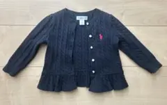 1度のみ着用！Ralph Lauren ネイビー カーディガン 12M