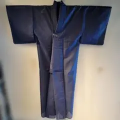 夏着物　紺にもみじ柄　中古品