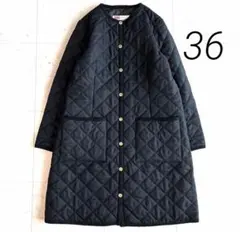 トラディショナルウェザーウェア　キルティングコート ブラック 36黒　金　春