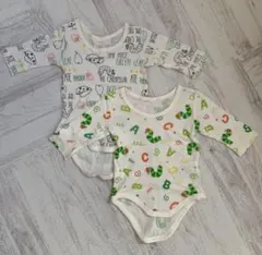 はらぺこあおむし　長袖ロンパース70cm  2点セット