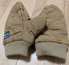 ブラウン キルティング ミトン 手袋