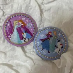ディズニー 刺繍缶バッジ アナと雪の女王