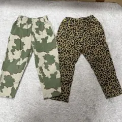 迷彩・ヒョウ柄パンツ 120サイズ 2枚セット