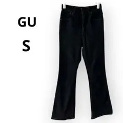 GU　フレアデニム　ブーツカットジーンズ　パンツ　黒