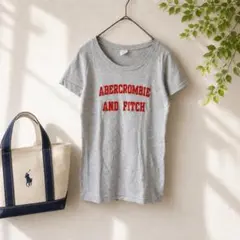 Z【アバクロンビー&フィッチ】Y2K 半袖Tシャツ XS ロゴ刺繍 綿100％のサムネイル