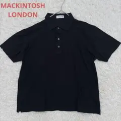 24ss 大きいサイズXL ✨マッキントッシュ　ブライトンポロシャツ　鹿の子　黒のサムネイル