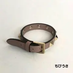 Valentino ヴァレンティノ ロックスタッズ ブレスレット バングル レザのサムネイル