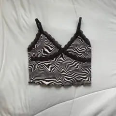 H&M ゼブラ柄レースキャミソール