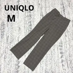 ユニクロ スマートアンクルパンツ グレンチェック 2WAYストレッチ M 茶
