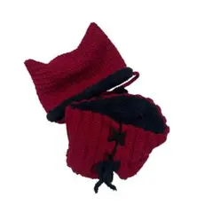 猫耳ニット帽&ネックウォーマーset  y2k