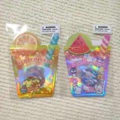 【即日発送・新品】2袋セット／サンリオ夏シールドリンク　ポムポムプリン＆集合