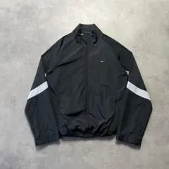 00s NIKE wave design black nylon jacket