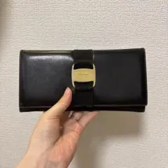 Salvatore Ferragamo 長財布 ヴァラリボン ブラックのサムネイル