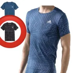 【L】adidas アディダス 吸汗速乾 ストレッチ インナーシャツ 半袖