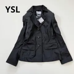 Yves Saint Laurent ジャケット ブラック　シルク サンローランのサムネイル