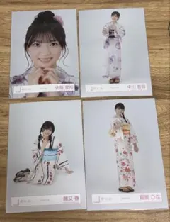 櫻坂46 生写真 2025年 浴衣 佐藤愛桜　中川智尋　勝又春　稲熊ひな
