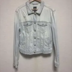 Gap ライトブルー　Gジャン　デニムジャケット ダメージ Lサイズ