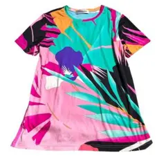 近年　LEONARD カンカン　総柄　Tシャツ　トップス　花柄のサムネイル