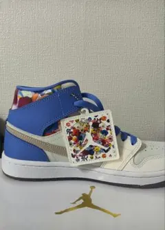 Air Jordan ハイカットスニーカー ホワイト/パープル