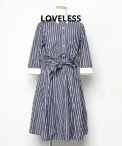 【美品】　LOVELESS ワンピース　ストライプのサムネイル