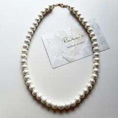 □国産コットンパールネックレス□