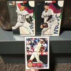 Topps 오타니 쇼헤이 야마모토 유노부 WBC 카드 3장 세트