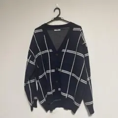 ルーズフィット総柄カーディガン　カーディガン