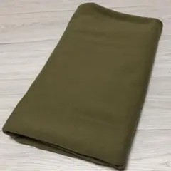 【ラスト！】ハギレ/素材裏起毛ニットスムース生地オリーブグリーン75x150以上