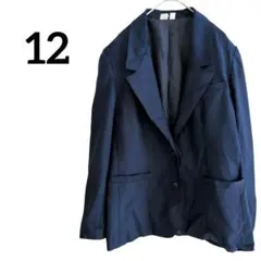 【12】 テーラードジャケット ネイビー 紺 ベーシック シンプル 紺ブレ