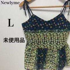 【L】Newlyme レディース トップス キャミソール 花柄 夏服のサムネイル
