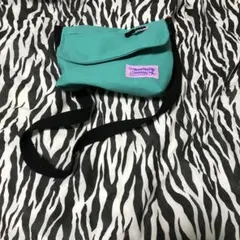 ターコイズ フラップ付きショルダーバッグ