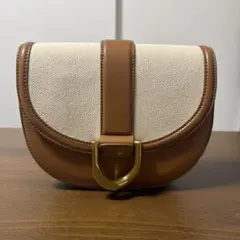 美品ラルフローレン キャンバス レザー ショルダーバッグ 斜めがけ