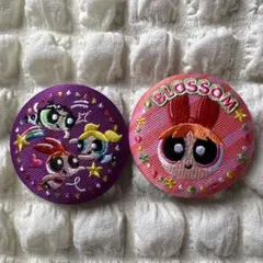 パワーパフガールズ 刺繍缶バッジ