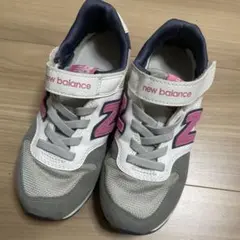 new balance スニーカー 19.5cm グレー/ピンク