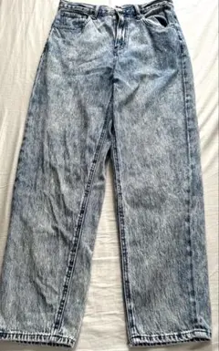 GU ケミカルウォッシュ　デニムパンツ　Lサイズ