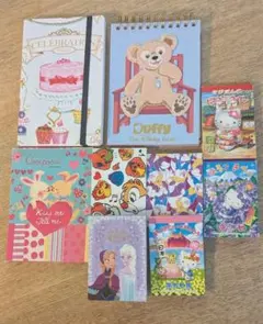 キャラクター付きメモ帳8冊セット
