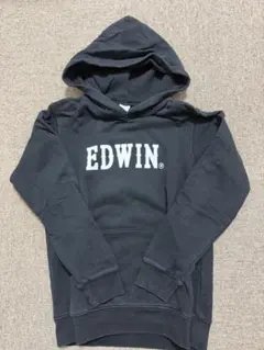 EDWIN エドウィン キッズ パーカー ブラック 150cm ロゴ スウェット