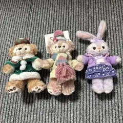 ダッフィ　シェリーメイ　ステラルー　ぬいぐるみバッチ　冬バージョンのサムネイル