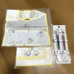 ファミリアエプロン　スプーンフォーク　ガーゼ