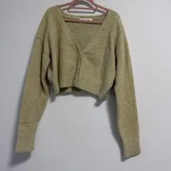 LILY BROWN ラメニットカーディガンイエロー