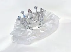 クラウンヘアクリップ 白