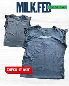 値下げ！美品 ミルクフェド フリルスリーブ タンクトップ 着画あり