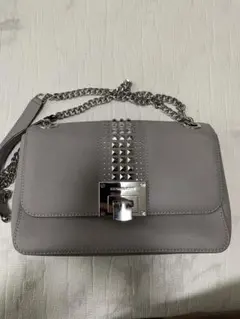 【美品】マイケルコース ショルダーバッグ グレー レディース 長財布可