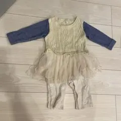 ベビー服 アイボリー・デニム チュニック