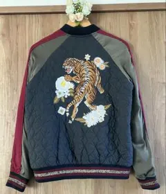 ☆ZARA BASIC虎刺繍 スカジャン キルティングレディースサイズL相当