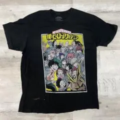 古着 僕のヒーローアカデミア キャラクター Tシャツ L ブラック アニメ 漫画