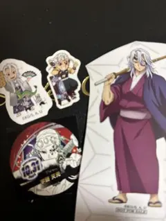 鬼滅の刃　宇髄天元　バースデーフレークシール　他　ダイカットステッカー