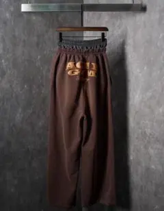 Acne Studiosフェイクレイヤード ロゴ入りロングパンツ M