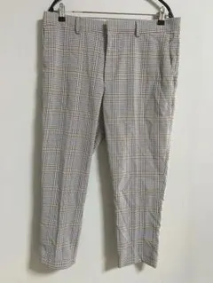 H&M エイチアンドエム　チェック柄　スラックス