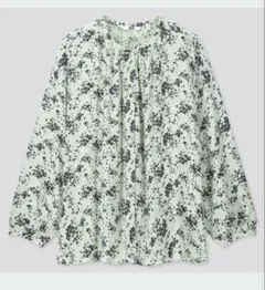 ユニクロ*プリントギャザーブラウス